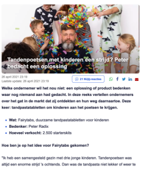 Tandenpoetsen met kinderen een strijd? Peter bedacht een oplossing! Nu.nl