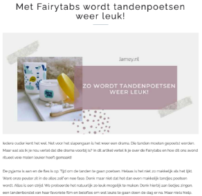 Fairytabs in een blog!